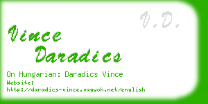 vince daradics business card